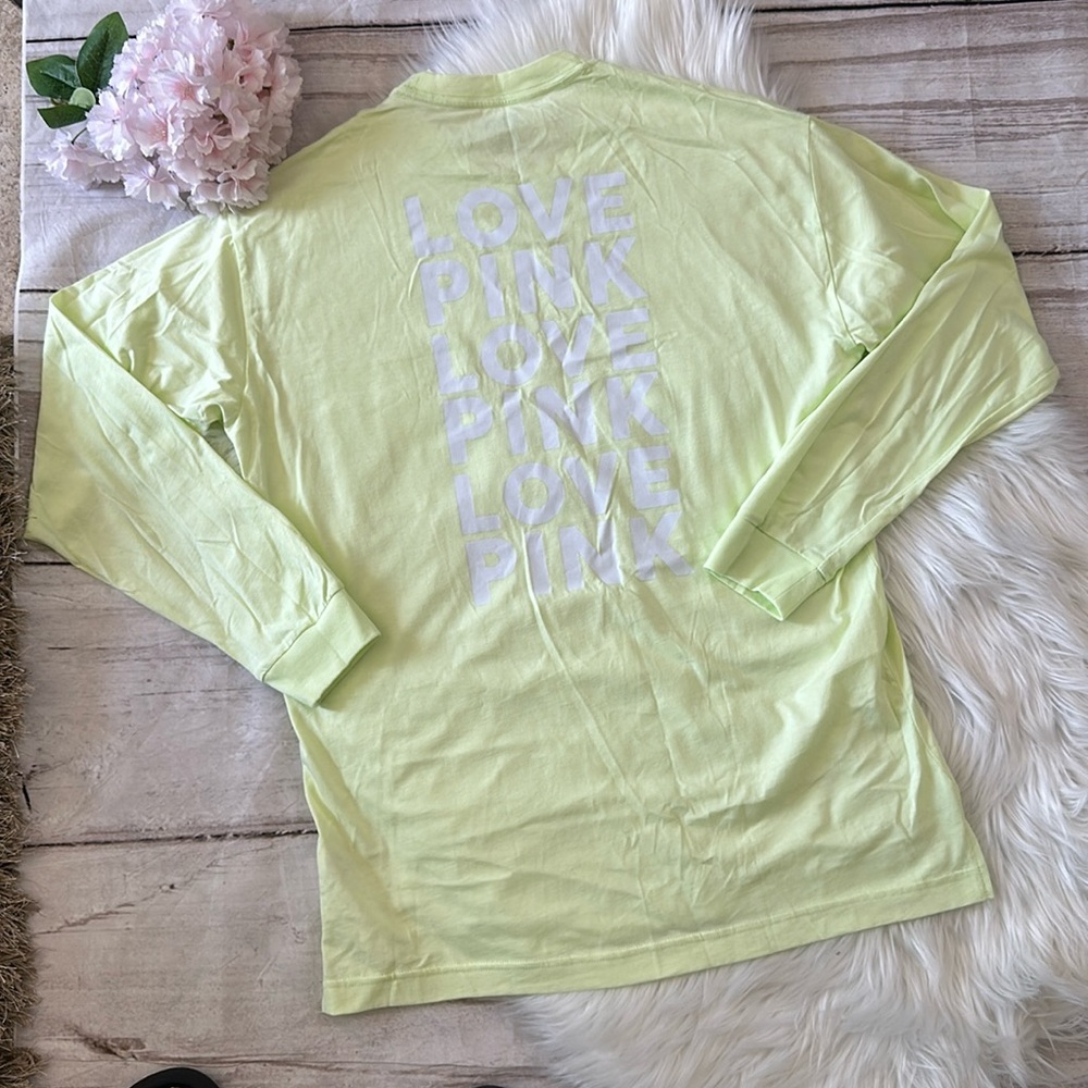 Pink Campus Crew Neck Long Sleeve T Shirts Size Medium